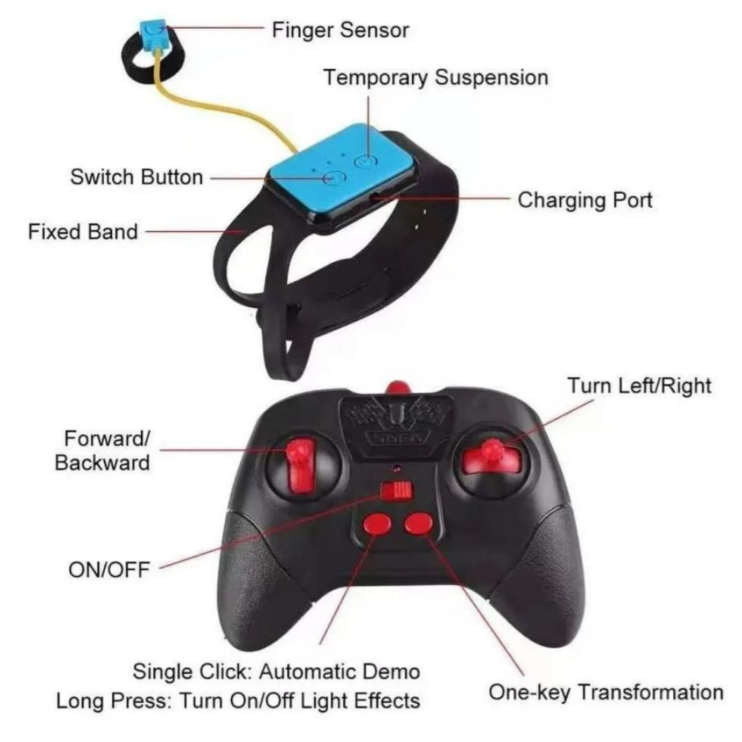 ¡Maneja sin tocar y vive la acción! 🎮🔥:  Auto a Control Remoto con Sensor de Movimiento🚗